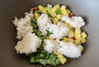 Pineapple Sweet Bean Fried Rice recipe