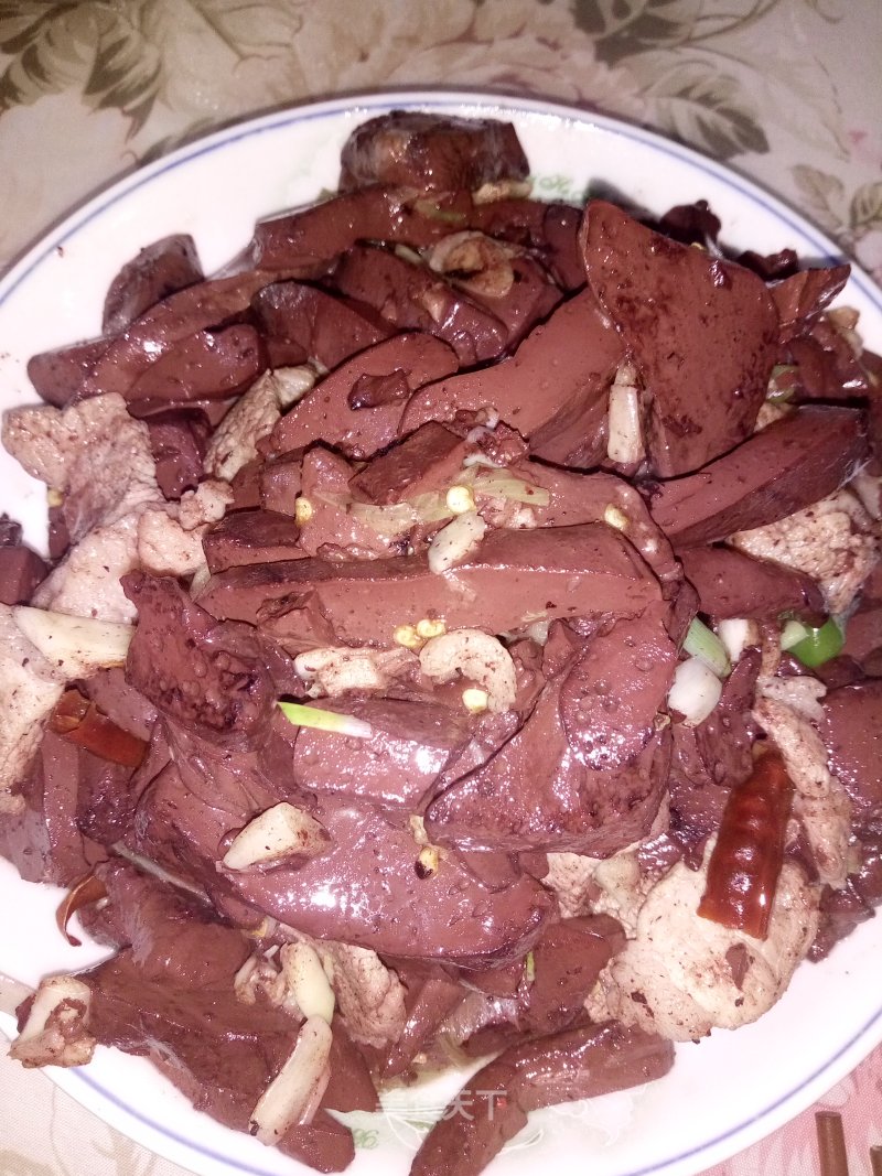 Garlic Pork Blood recipe