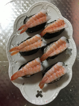 Warship Fish Roe Shrimp Sushi recipe