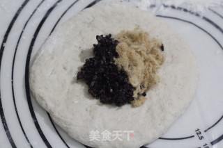 Whole Wheat Purple Rice Pork Floss Bread recipe