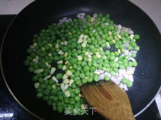 Fried Diced Pork with Peas and Corn recipe