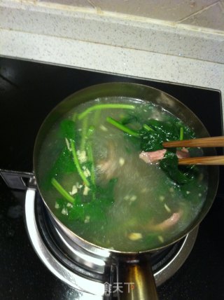 Spinach and Pork Liver Soup recipe