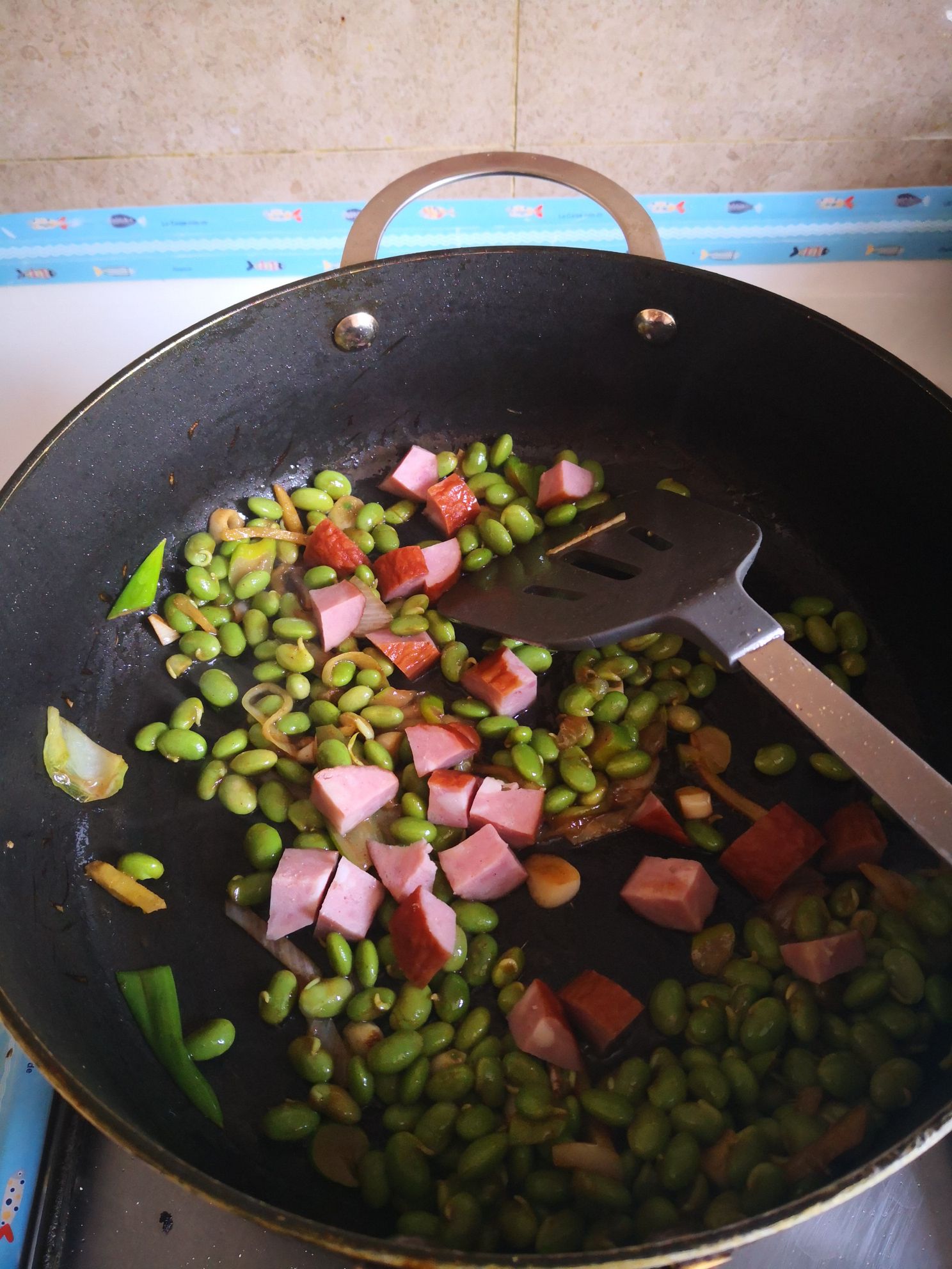 Stir-fried Green Beans with Sausage recipe