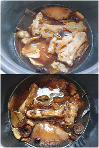 Braised Pork Knuckles with Brown Sugar and Ginger recipe