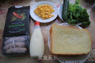 Golden Toast Sausage Salad recipe
