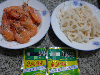 Fried Lotus Root with Mustard and Shrimp recipe