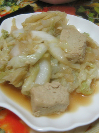 Frozen Tofu Stewed with Cabbage