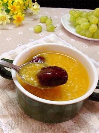 Pumpkin, Millet and Red Date Congee recipe