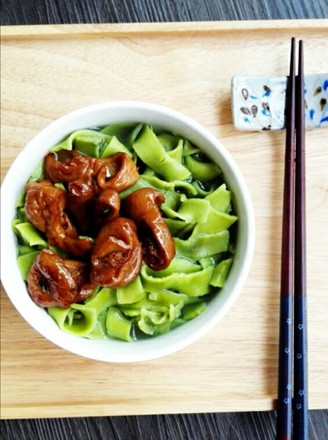 Emerald Pork Intestine Noodle recipe