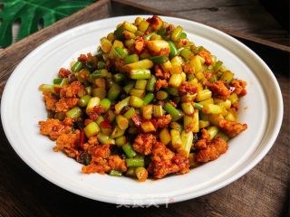 Stir-fried Minced Pork with Garlic Moss recipe