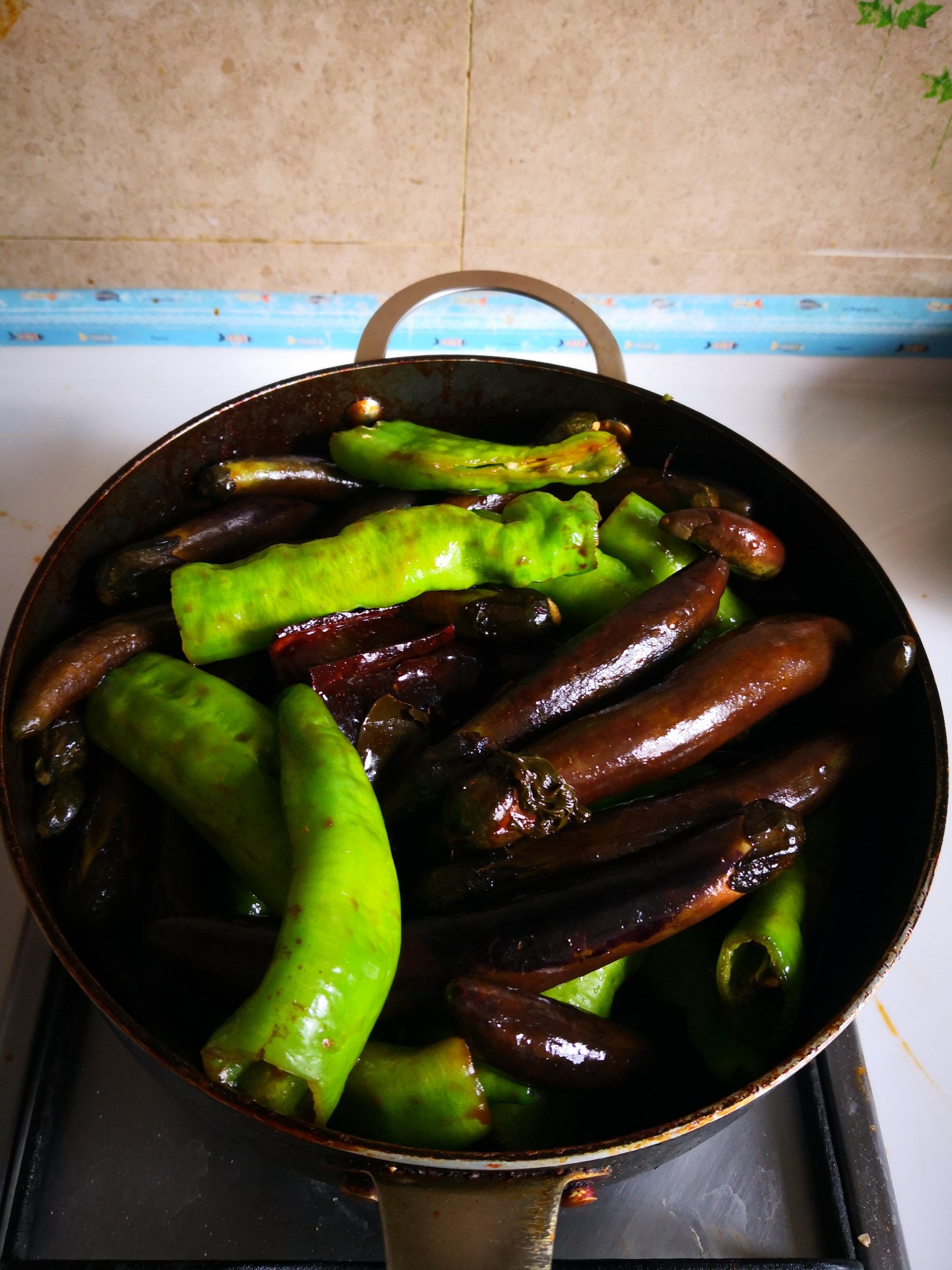 Braised Eggplant Peppers recipe