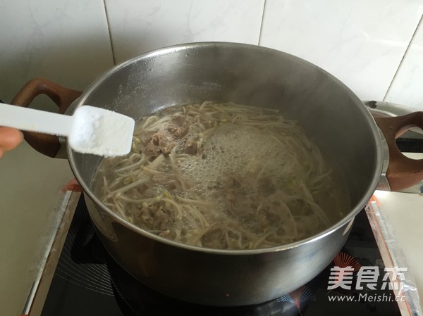 Enoki Mushroom Beef Soup recipe