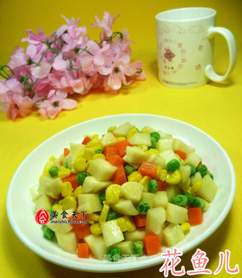 Mixed Vegetables Zizania White Grains recipe