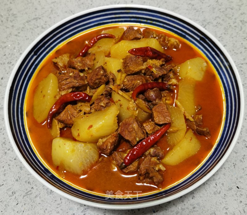 Braised Lamb Stewed with White Radish recipe