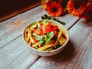Shredded Eryngii Mushrooms in Cold Dressing recipe