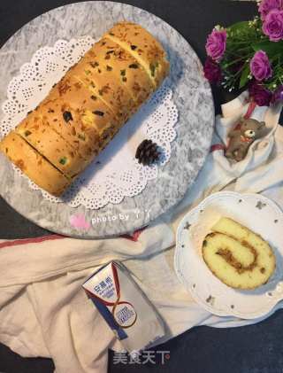 #四节baking Contest Cum是爱吃节#fong Floss Cake Roll recipe