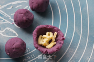 A Collection of Color, Fragrance and Taste, and Can Pull Out A Long Snack---【purple Sweet Potato Cheese Ball】 recipe