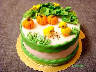 Pastoral Fondant Cake recipe