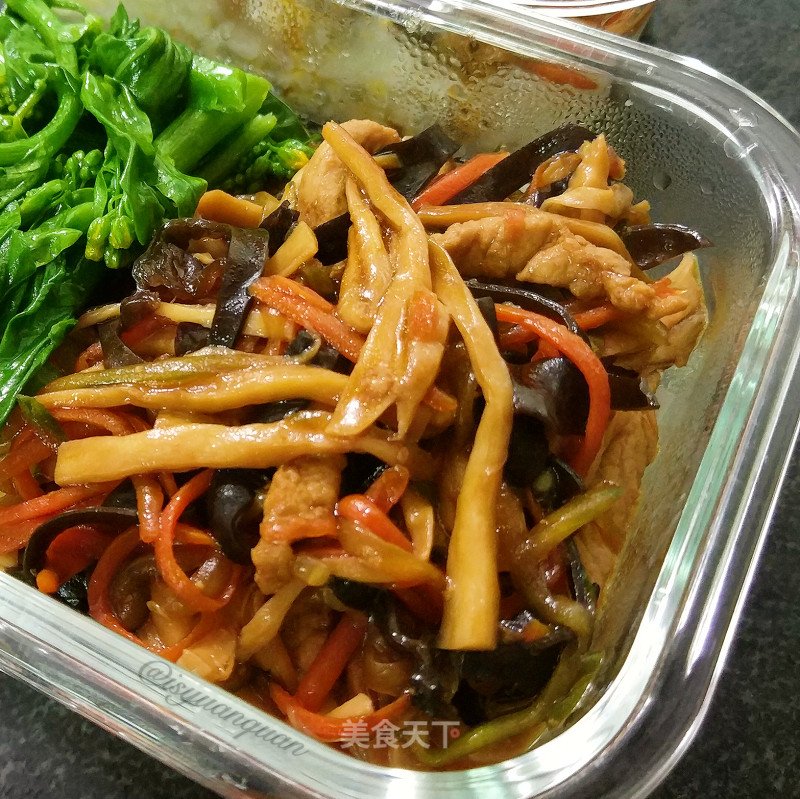 [student Bento] Fish-flavored Pleurotus recipe