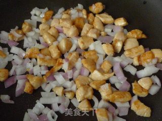 Fried Noodles with Chicken and Onion recipe