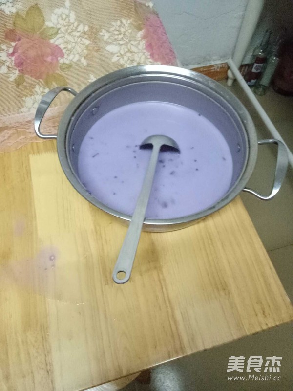 Coconut Milk Purple Sweet Potato Sago recipe