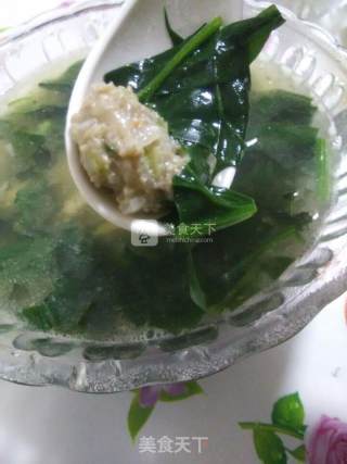 Lamb Meatballs and Spinach Soup recipe