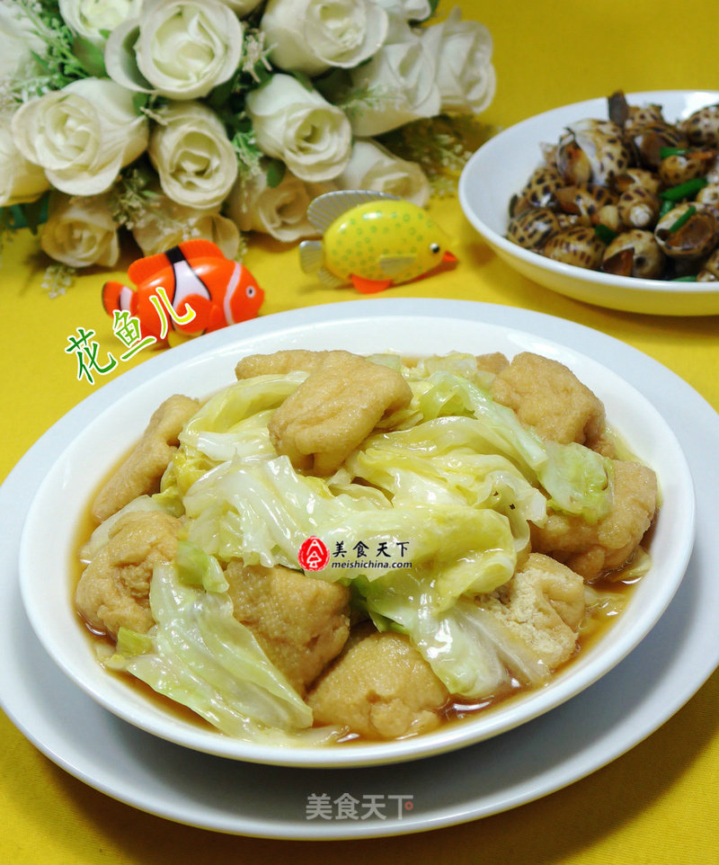 Stir-fried Beef Cabbage with Tofu in Oil recipe