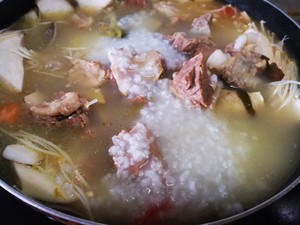 Homemade Rice Soup Beef Bone Hot Pot ~ Fresh! Nice! 😋 recipe