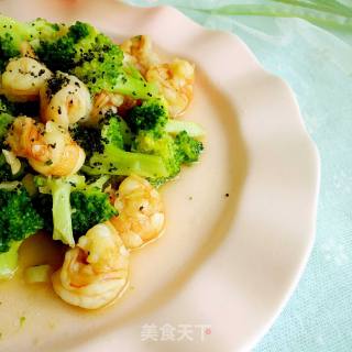 Stir-fried Shrimp with Broccoli recipe