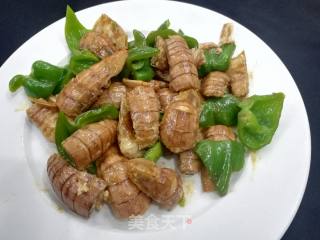 Stir-fried Pipi Shrimp with Green Pepper recipe