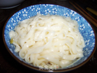 Soy Noodles with Minced Meat and Mustard recipe