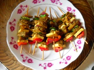 Oil-free Curry Skewers recipe