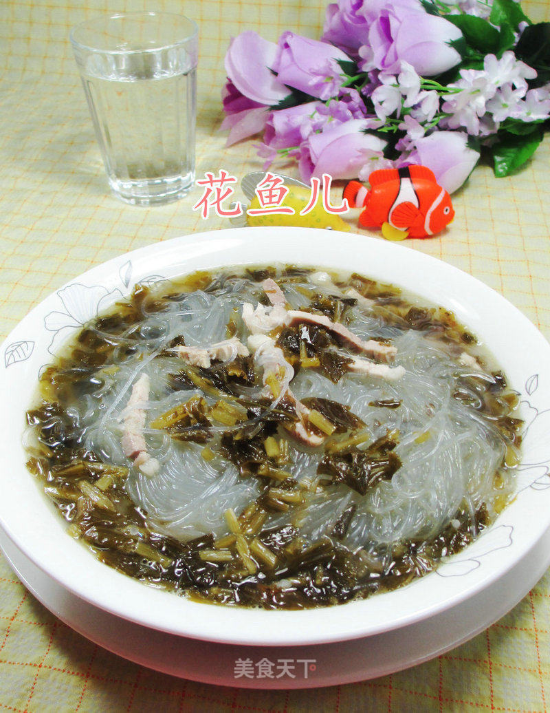 Boiled Vermicelli with Shredded Pork and Pickled Vegetables recipe