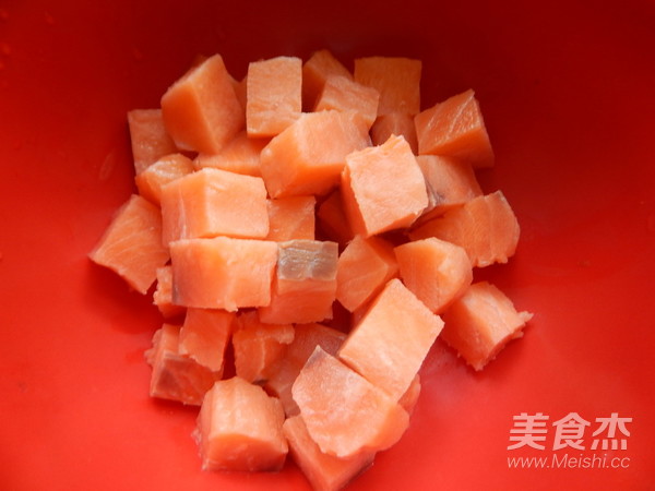 Crispy Salmon Cubes recipe