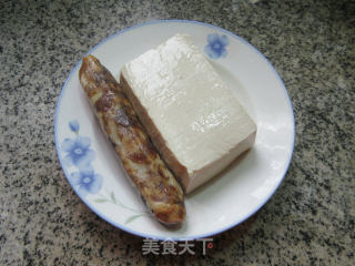 Spicy Sausage Steamed Tofu recipe