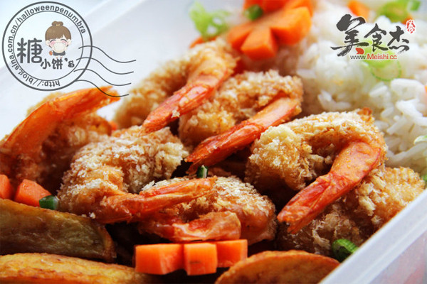 Fried Shrimp Student Bento Box recipe