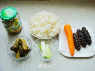 Fried Rice with Sea Cucumber and Cucumber recipe