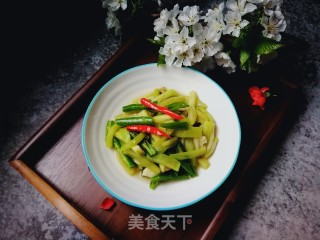 Stir-fried Eggplant Strips with Green and Red Peppers recipe