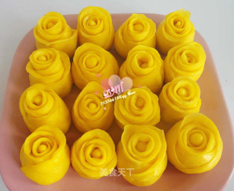 Pumpkin Rose Buns recipe