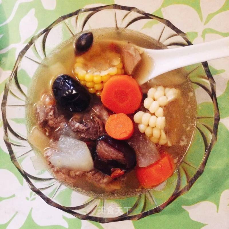 Ribs, Corn, Winter Melon Soup recipe