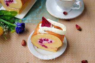 Dragon Fruit Cream Cake Roll recipe