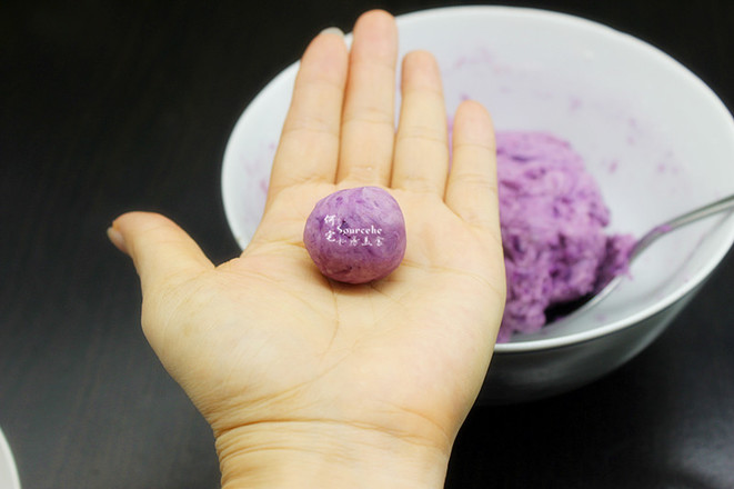 Purple Sweet Potato Meatballs recipe