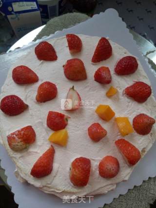 #aca烤明星大赛#fruit Birthday Cake recipe