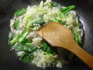 Cauliflower Soup with Pork Celestial Cabbage recipe