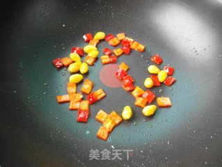 Three-color Fried Diced Fish recipe