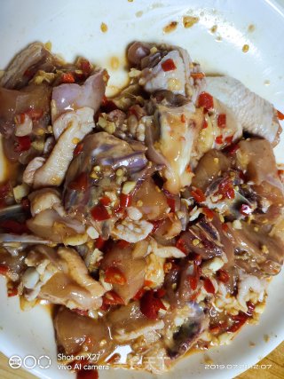 Steamed Chicken with Chopped Pepper recipe