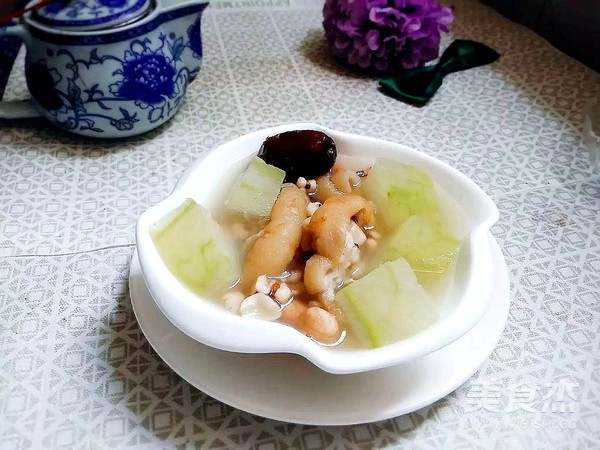 Barley and Winter Melon Pork Knuckle Soup recipe