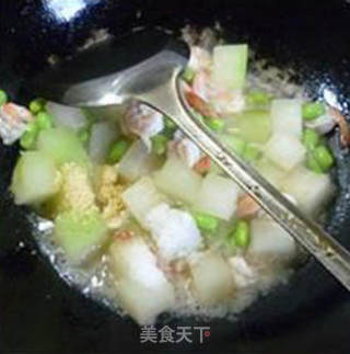 Edamame, Anchovy, Shrimp and Winter Melon recipe