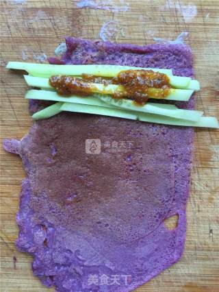 Purple Sweet Potato Cucumber Roll recipe
