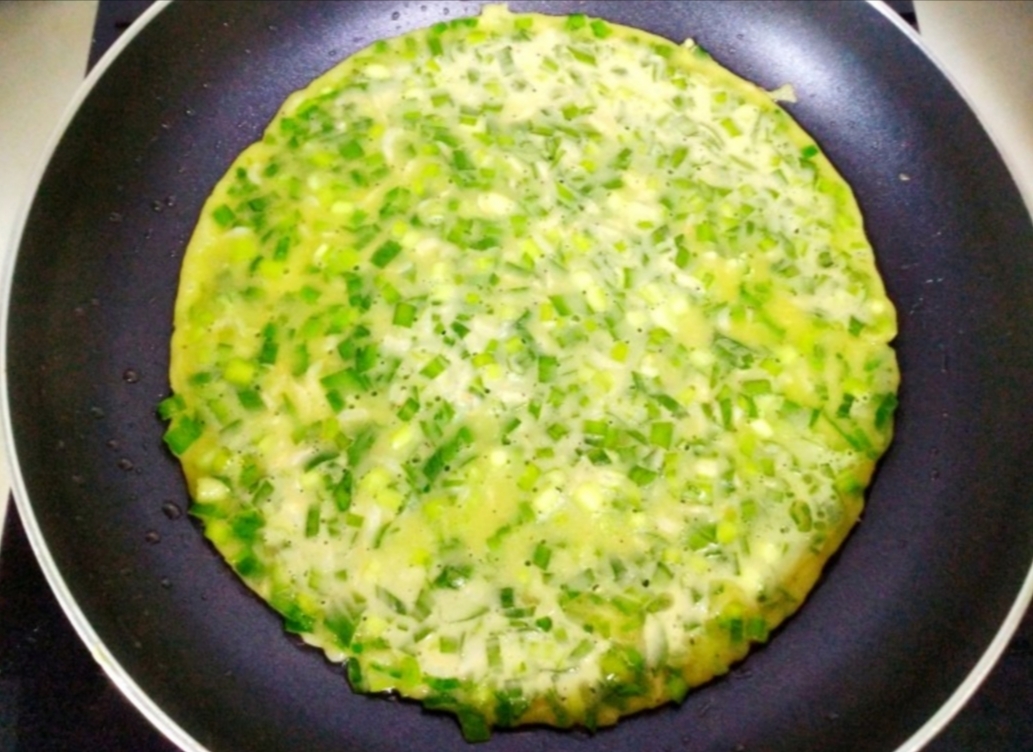 Leek Egg Pancake recipe